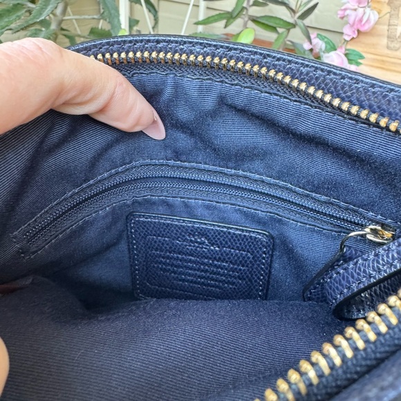 Coach Authentic Navy Leather Christie Carryall Mini Purse Handbag Minimalist Bag - Picture 10 of 10